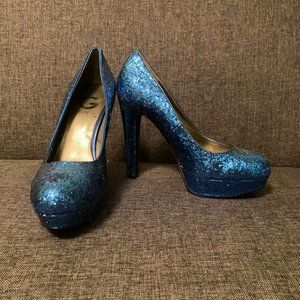Blue Sparkly Pumps